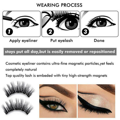 Magnetic Liquid Eyeliner with False Eyelashes